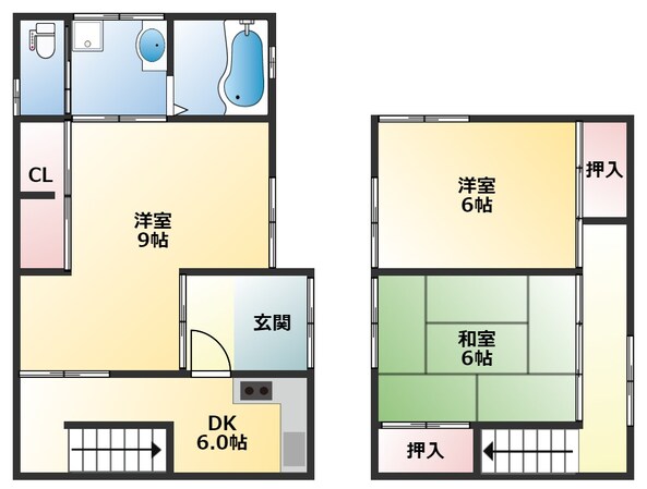 大正2丁目貸家の物件間取画像